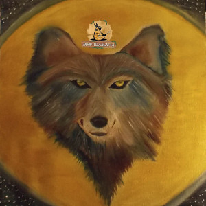 лунный дух волк картина шаманская